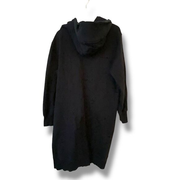 Nike DQ5745-010 Sportswear Phoenix Long Zip Hoodie Coat Dress Black Medium - Picture 4 of 7